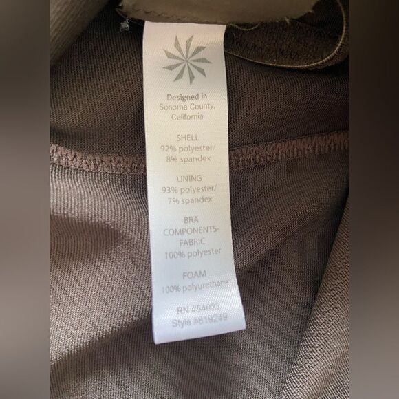 Athleta 34B Inner Strength Tank Top Build in Bra Olive Green - Picture 6 of 6